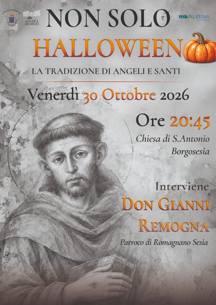 Borgosesia: "Non solo Halloween" serata culturale il 30 ottobre Borgosesia: "Non solo Halloween" serata culturale il 30 ottobre