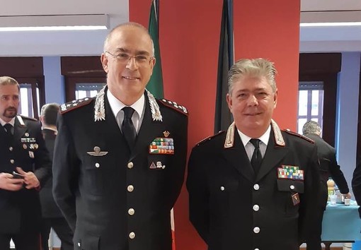 Paolo Morale (ds) con il Generale di Corpo d'Armata Giovanni Nistri, Comandante generale dell'Arma