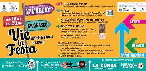 Grignasco, il 17 maggio Vie in Festa tra artisti, hobbisti e sapori in strada