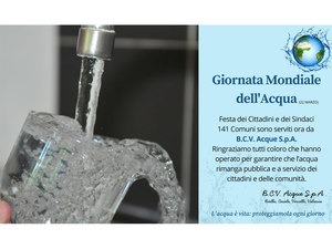 L’acqua bene pubblico: BCV Acque celebra la Giornata Mondiale dell’Acqua
