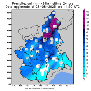 Maltempo in Piemonte: attivi 65 centri operativi comunali