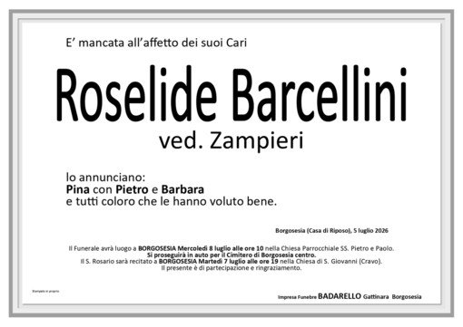 Roselide Barcellini, ved. Zampieri Roselide Barcellini, ved. Zampieri