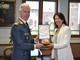 Il comandante interregionale Virgilio Pomponi in visita alla Guardia di Finanza di Vercelli