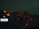 Le immagini del Rifugio Monte Barone, nel corso dell'incendio - Foto pagina Facebook Rifugio Monte Barone