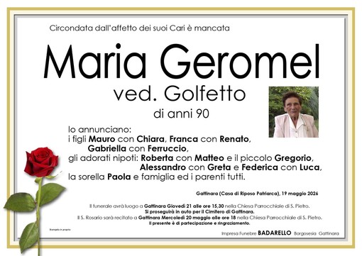 Maria Geromel, ved. Golfetto Maria Geromel, ved. Golfetto
