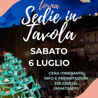 A Varallo, &quot;Sedie in Tavola&quot;: sabato 5 luglio torna la &quot;cena itinerante&quot;