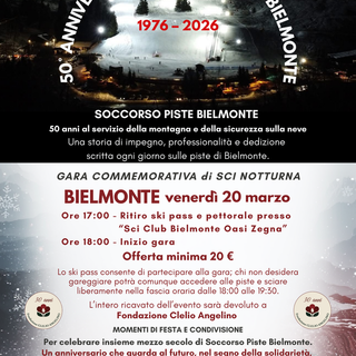 Bielmonte, domani grande festa per i 50 anni del  Soccorso Piste Bielmonte
