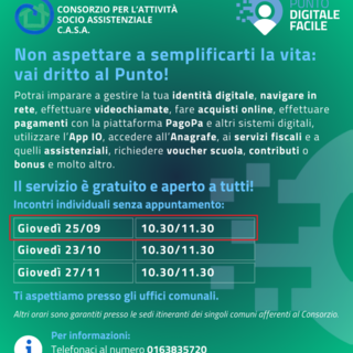 Lozzolo: nuovo appuntamento con lo Sportello Digitale