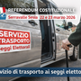 Serravalle Sesia attiva il trasporto ai seggi per il referendum costituzionale