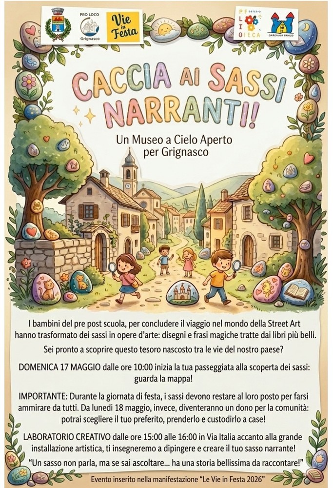 Grignasco, la Biblioteca si prepara a Le Vie in Festa tra Book Swap e sassi narranti