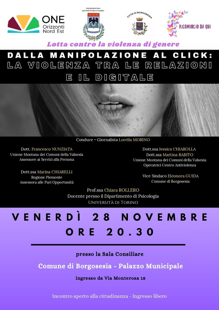 Borgosesia, un incontro per capire la violenza digitale e nelle relazioni: appuntamento il 28 novembre