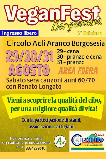 Borgosesia ospita la 5ª edizione del Vegan Fest