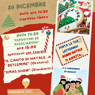 Lozzolo rinnova la magia del Natale con il Villaggio della Bontà al centro polisportivo Lozzolo rinnova la magia del Natale con il Villaggio della Bontà al centro polisportivo