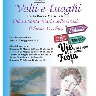 “Volti e Luoghi”: l’arte di Carla Dorz e Mariella Rotti in mostra alla Chiesa Vecchia di Grignasco
