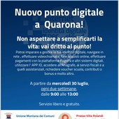 A Quarona nasce lo &quot;Sportello Digitale&quot;: un servizio gratuito per supportare i cittadini nel mondo online