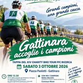 Gattinara, sabato 3 ottobre arrivano i campioni del Charity Bike Tour per sostenere la ricerca sulla fibrosi cistica Gattinara, sabato 3 ottobre arrivano i campioni del Charity Bike Tour per sostenere la ricerca sulla fibrosi cistica