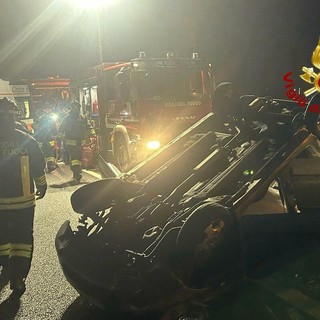 Incidente sulla A4, intervento dei Vigili del fuoco del Comando di Vercelli e di Novara