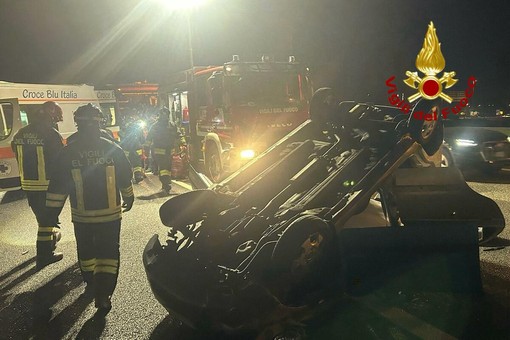 Incidente sulla A4, intervento dei Vigili del fuoco del Comando di Vercelli e di Novara
