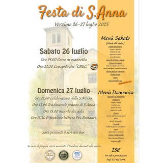 Verzimo: weekend dedicato a Sant’Anna, patrona della frazione di Varallo