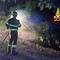Sterpaglie in fiamme in fondo a corso Rigola a Vercelli