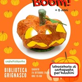 “Zucca Boom!”, alla Biblioteca di Grignasco un laboratorio di cartapesta per bambini