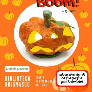 “Zucca Boom!”, alla Biblioteca di Grignasco un laboratorio di cartapesta per bambini