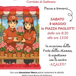 Gattinara, azalee della Croce Rossa per la Festa della Mamma