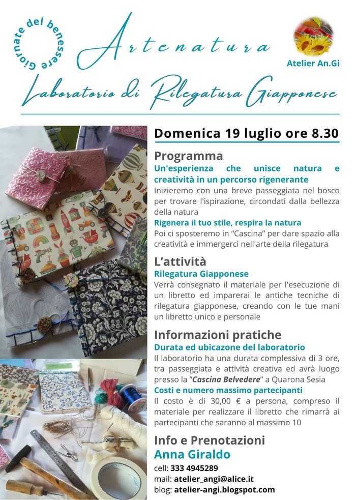 A Quarona il laboratorio “Artenatura” unisce passeggiata nel bosco e rilegatura giapponese