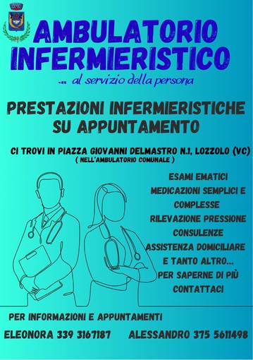 Lozzolo: Servizio infermieristico sempre attivo