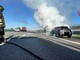 Auto in fiamme sulla A4, intervento dei Vigili del Fuoco di Novara
