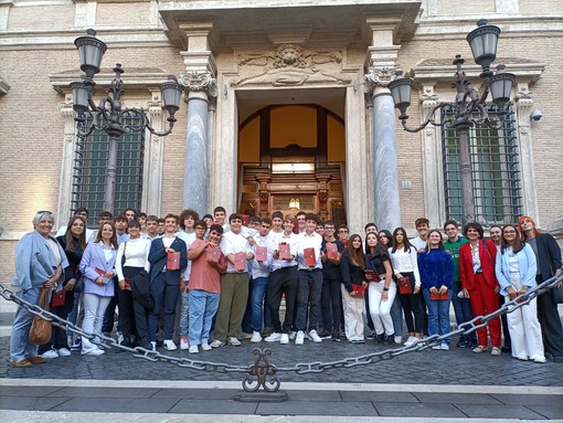L' Agrario Galileo Ferraris di Vercelli a Roma in visita al Senato