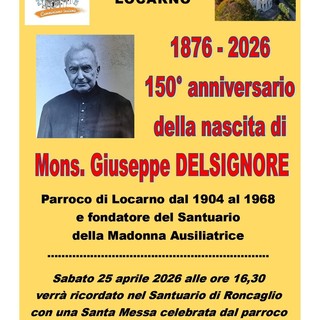 Locarno ricorda monsignor Giuseppe Delsignore nel 150° anniversario della nascita