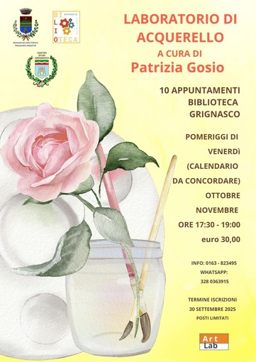 Grignasco, al via il laboratorio di acquerello con Patrizia Gosio