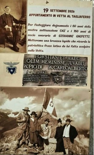 Sul Tagliaferro una lapide per Giovanni Gnifetti: il CAI Alagna celebra due anniversari