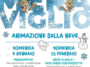 Alpe di Mera, “Meraviglio” porta l’animazione sulla neve: miniolimpiadi il 4 gennaio e show di bolle il 15 febbraio Alpe di Mera, “Meraviglio” porta l’animazione sulla neve: miniolimpiadi il 4 gennaio e show di bolle il 15 febbraio