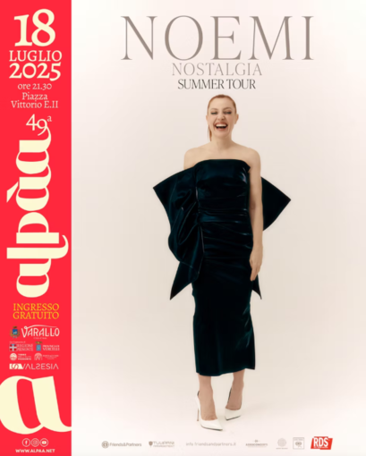 Alpàa: questa sera a Varallo arriva Noemi!