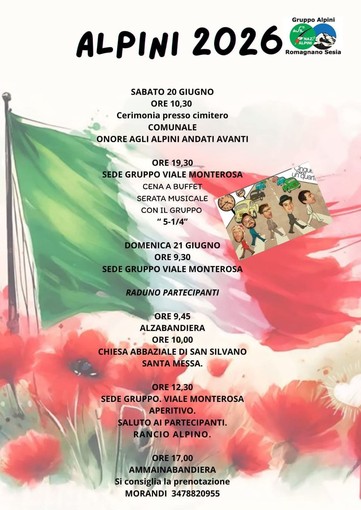 Alpini 2026, Romagnano Sesia celebra il gruppo con due giornate di memoria e comunità Alpini 2026, Romagnano Sesia celebra il gruppo con due giornate di memoria e comunità