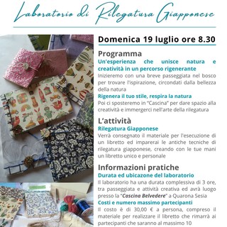 A Quarona il laboratorio “Artenatura” unisce passeggiata nel bosco e rilegatura giapponese