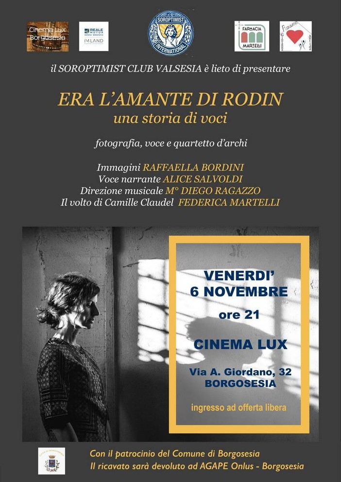Borgosesia, il 6 novembre al Cinema Lux “Era l’amante di Rodin”