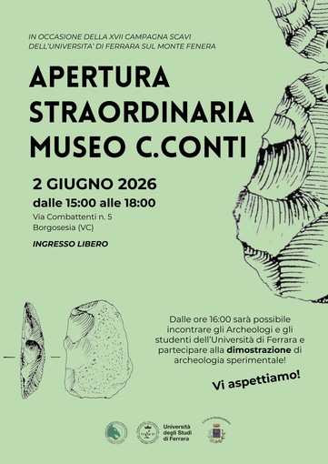 Apertura straordinaria al Museo Carlo Conti per raccontare gli scavi sul Monte Fenera