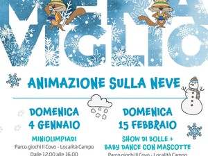 Alpe di Mera, torna l’animazione sulla neve: il 15 febbraio show di bolle e baby dance con mascotte