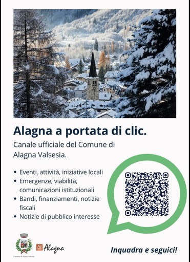 Alagna Valsesia “a portata di clic”: nasce il canale ufficiale del Comune per avvisi, eventi e emergenze