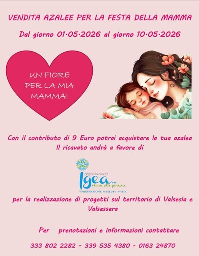 Festa della Mamma, azalee solidali per sostenere i progetti di Igea