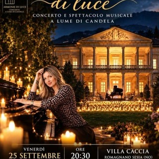 Romagnano Sesia, il 25 settembre “Armonie di Luce”: concerto a lume di candela a Villa Caccia Romagnano Sesia, il 25 settembre “Armonie di Luce”: concerto a lume di candela a Villa Caccia