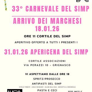 A Grignasco il Carnevale del Simp entra nel vivo tra arrivo dei Marchesi e “AperiCena” nel cortile delle Associazioni