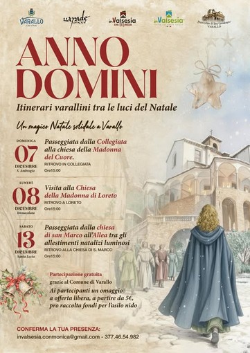 Varallo, “Anno Domini”: tre itinerari tra storia, fede e luci di Natale