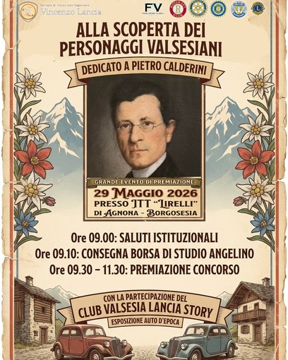 “Alla scoperta dei personaggi valsesiani”, a Borgosesia la premiazione dedicata a Pietro Calderini