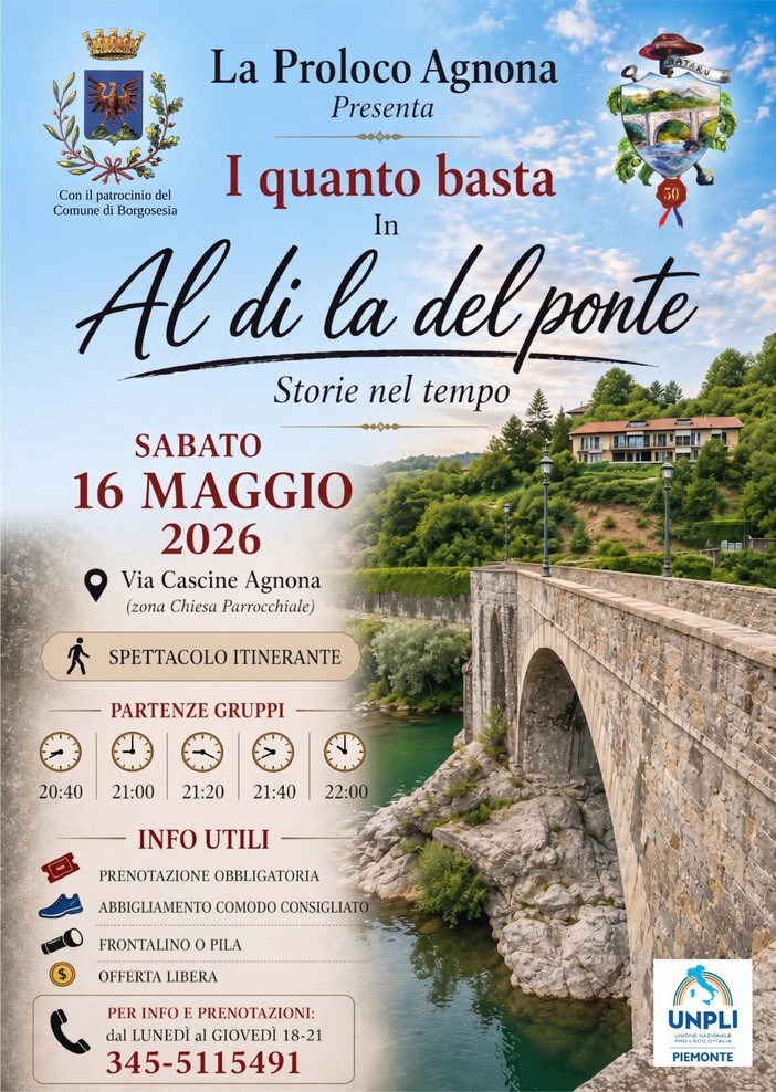 Ad Agnona uno spettacolo itinerante tra storie e memoria con “Al di là del ponte”