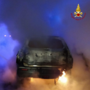 Auto in fiamme a Coggiola (foto di repertorio)