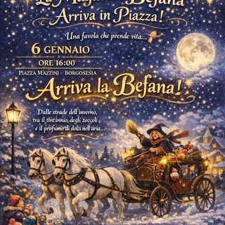 Borgosesia si prepara all’arrivo della Befana in Piazza Mazzini